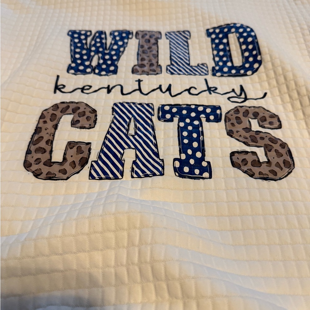 SHEIN Oversized Small White Kentucky Wild Cats Sweatshirt - Picture 7 of 8